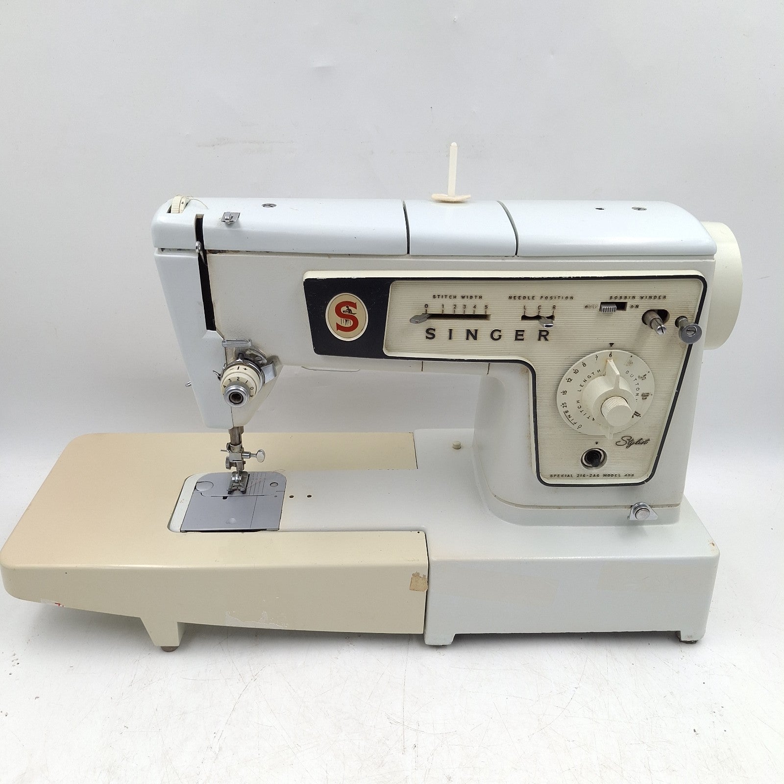 Singer Stylist 498 Special Zig-Zag Vintage Sewing Machine | 1960s | Used | Untested | Spares or Repair