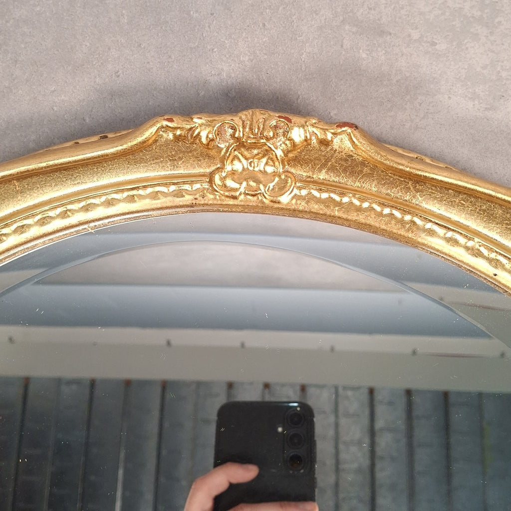Rococo Style Wall Mirror Gold Colour Frame Vintage Oval 66cm x 56cm