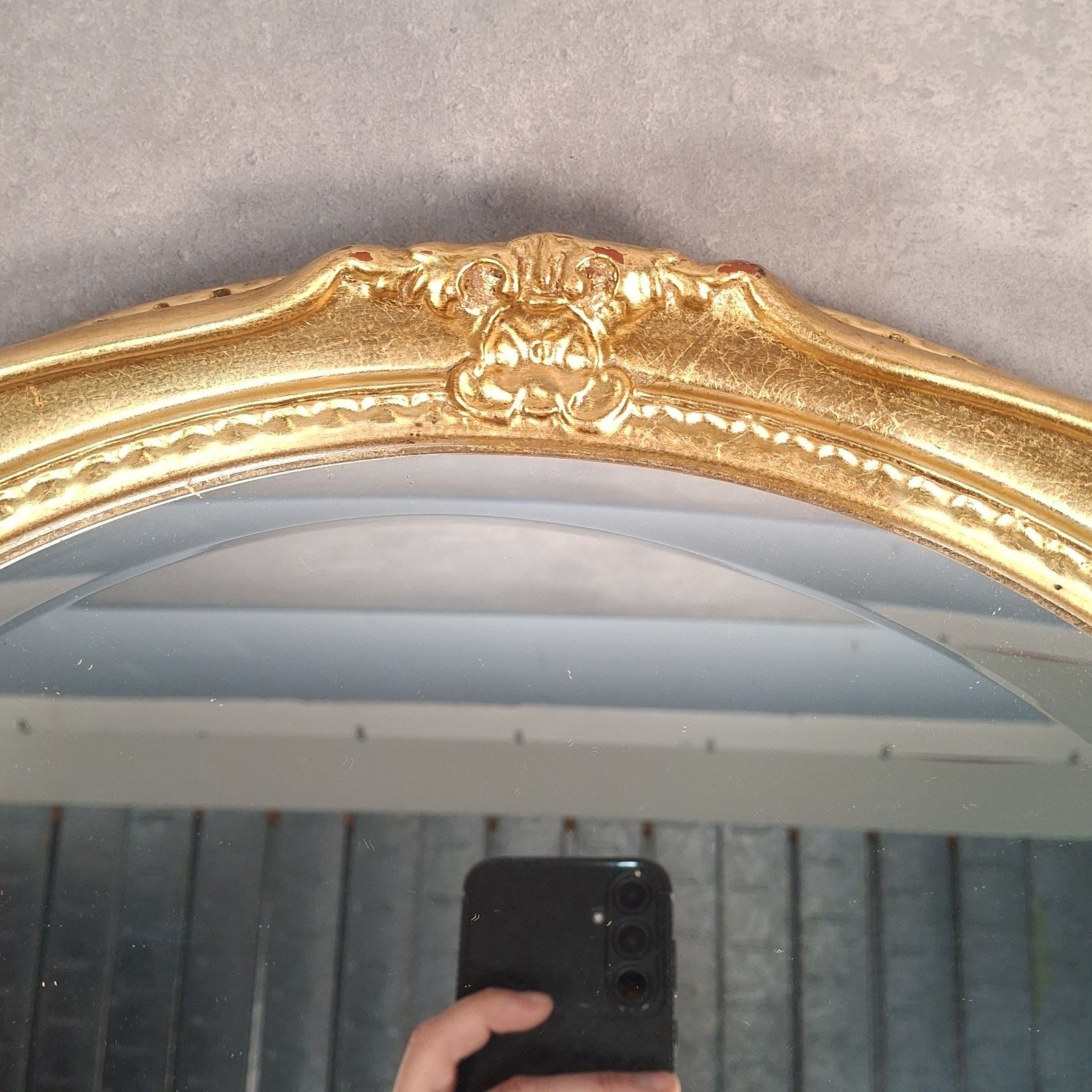 Rococo Style Wall Mirror Gold Colour Frame Vintage Oval 66cm x 56cm