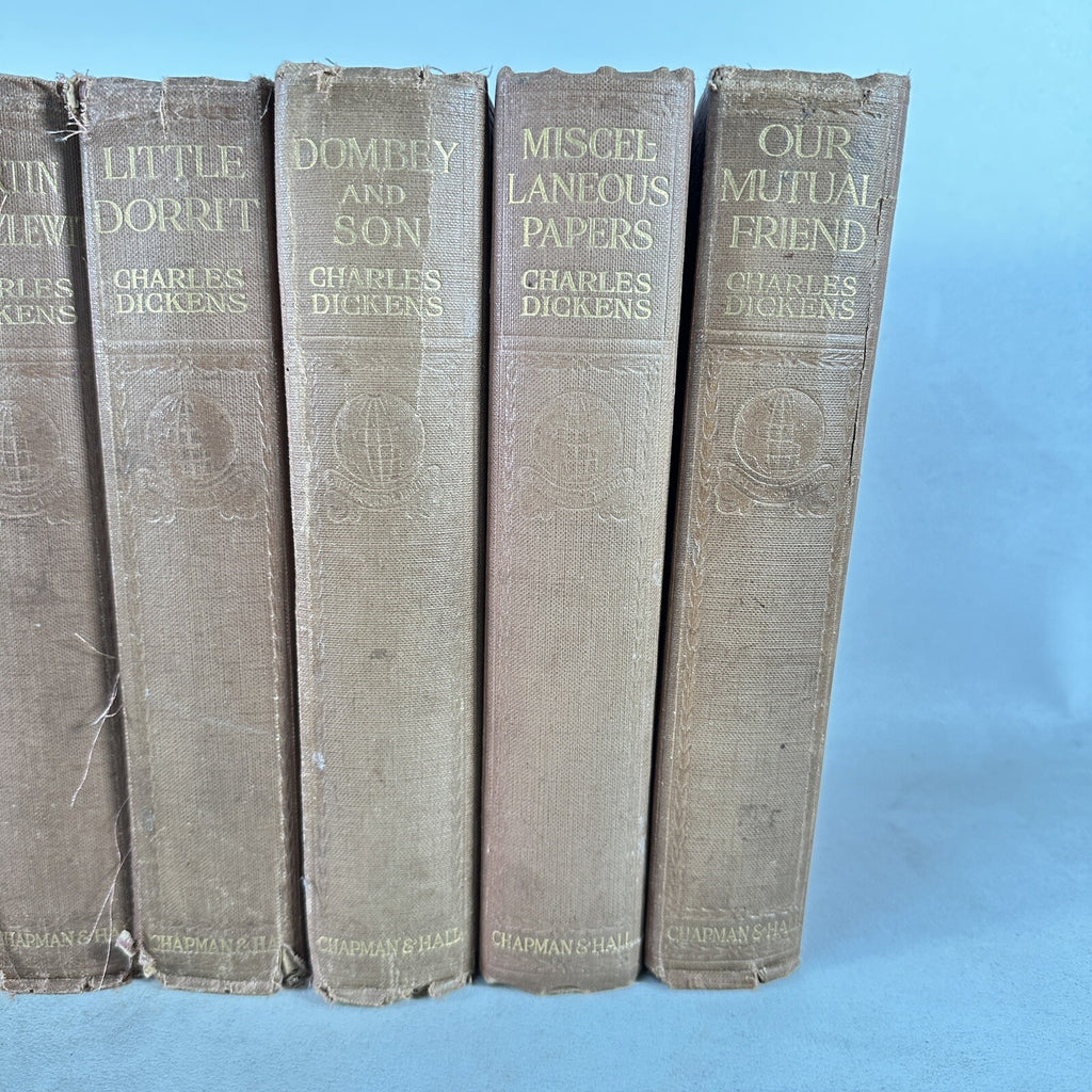 Book Set Charles Dickens 17 Volumes 1914 Chapman & Hall Antique Vintage