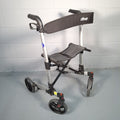 Drive WA018 X-Fold Rollator Walker with Seat & Backrest | Adjustable Height | Used | Silver