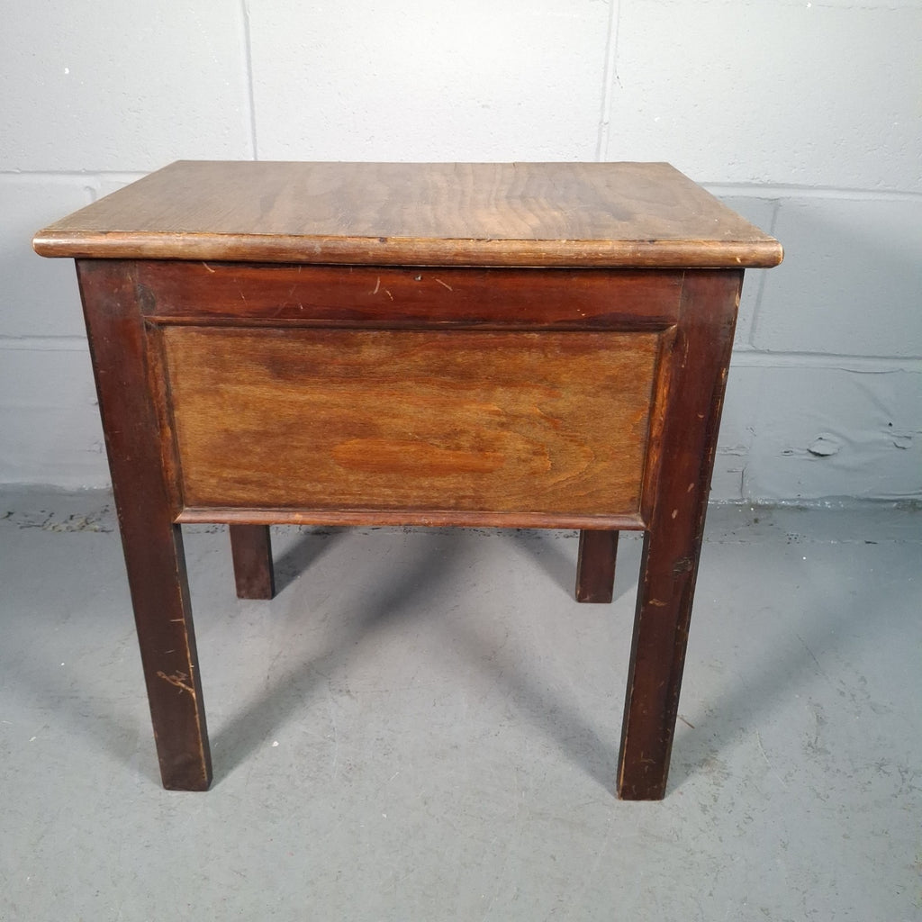 Vintage Oak Arts & Crafts / Art Deco Style Sewing Box Work Table | Used | Restoration Project