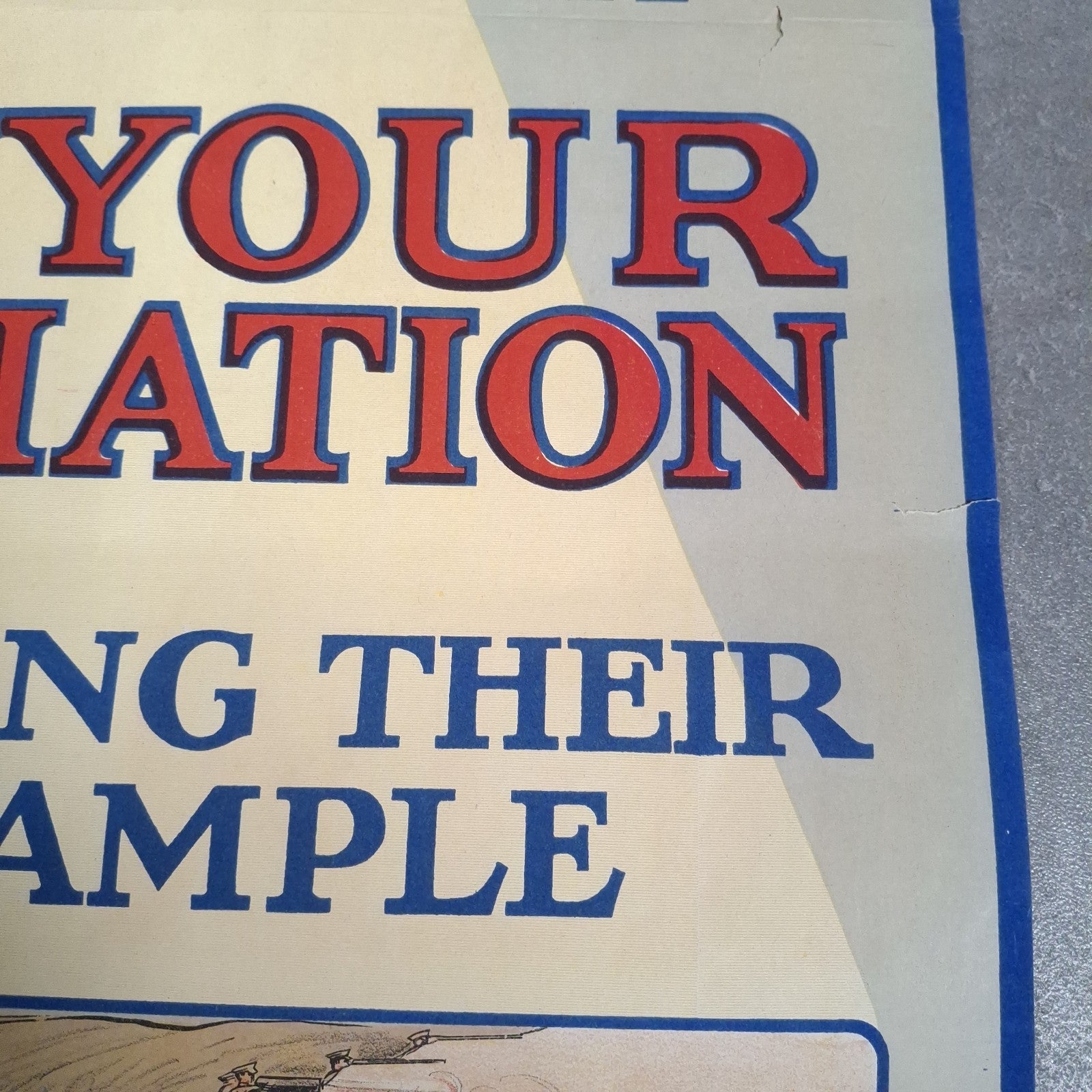Very Rare Original 1915 WW1 British Propaganda Recruitment Poster Single Men