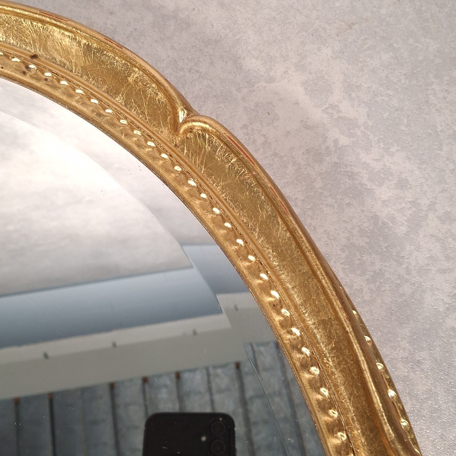 Rococo Style Wall Mirror Gold Colour Frame Vintage Oval 66cm x 56cm