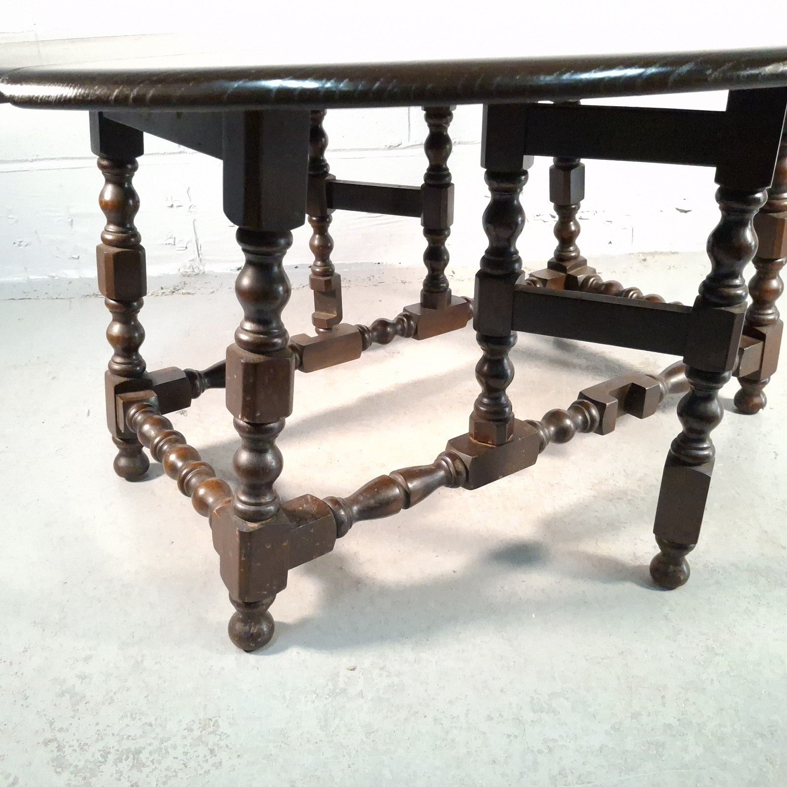 Ercol 506 Drop Leaf Supper Table | Elm Top & Beech Legs | Old Colonial | Vintage | Used