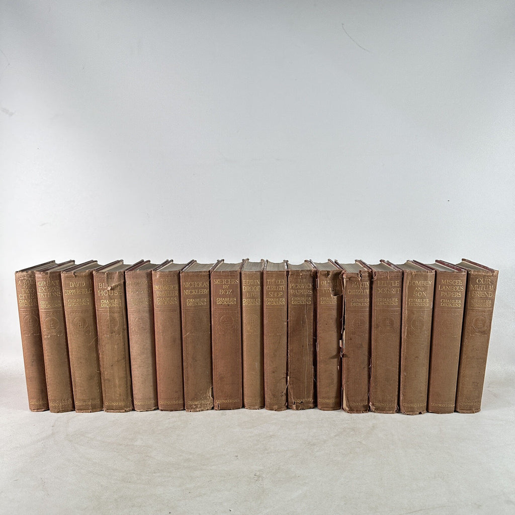 Book Set Charles Dickens 17 Volumes 1914 Chapman & Hall Antique Vintage
