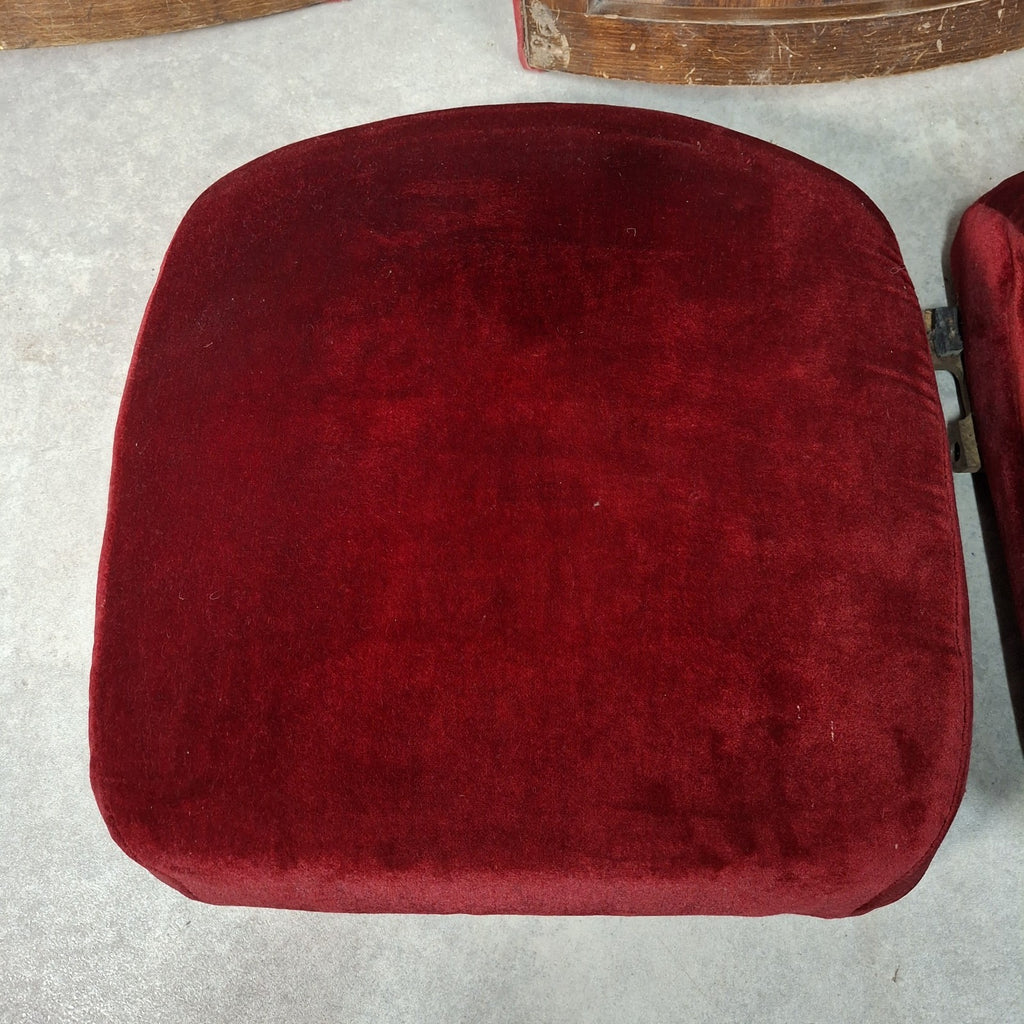 Art Deco Cinema Theatre Twin Seats 2 Chair Fold Up Vintage Prop