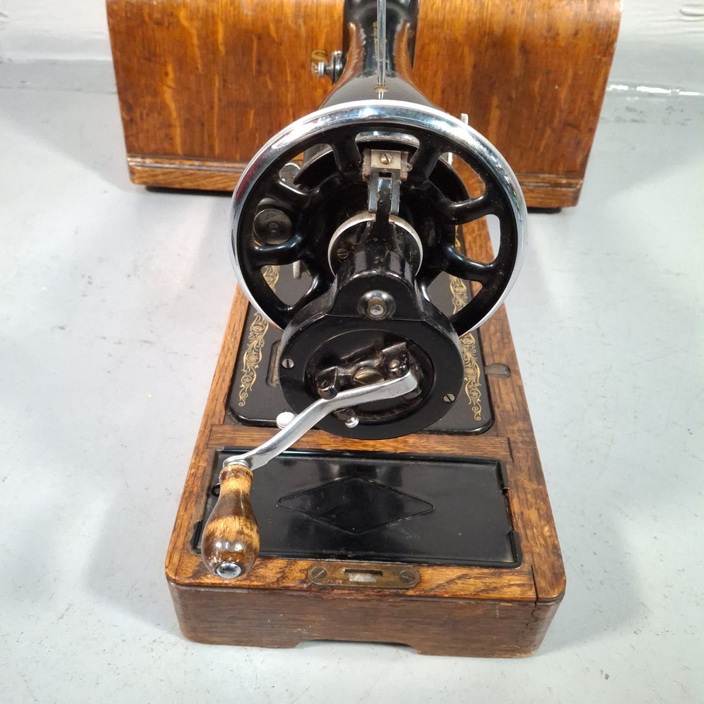 Singer 66K Hand Crank Sewing Machine with Case & Attachments | 1939 | Serial EC340474 | Used