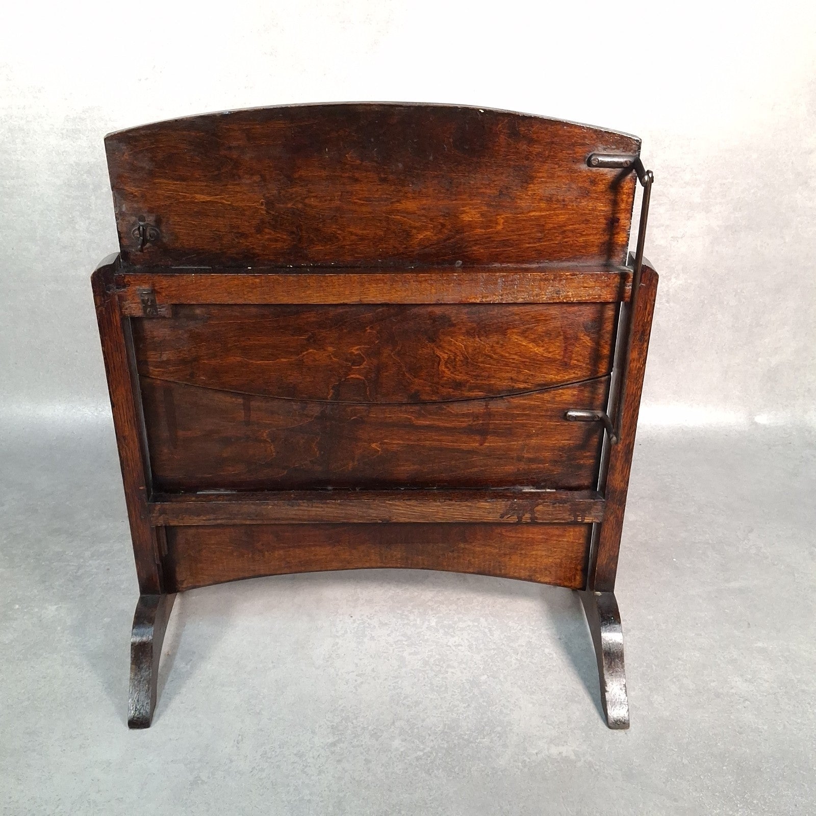 Vintage Art Deco Folding Two‑Tier Side Table / Fire Screen Plant Stand Prop