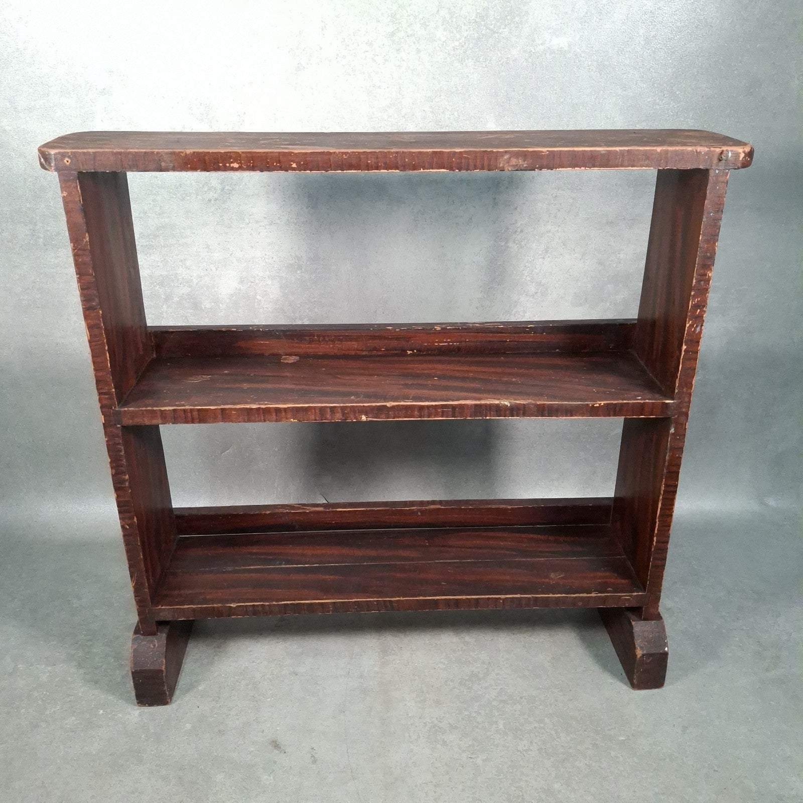 Vintage Handmade Pine Bookshelf | 1940s Utility Era | Rustic Shelving Unit | Used