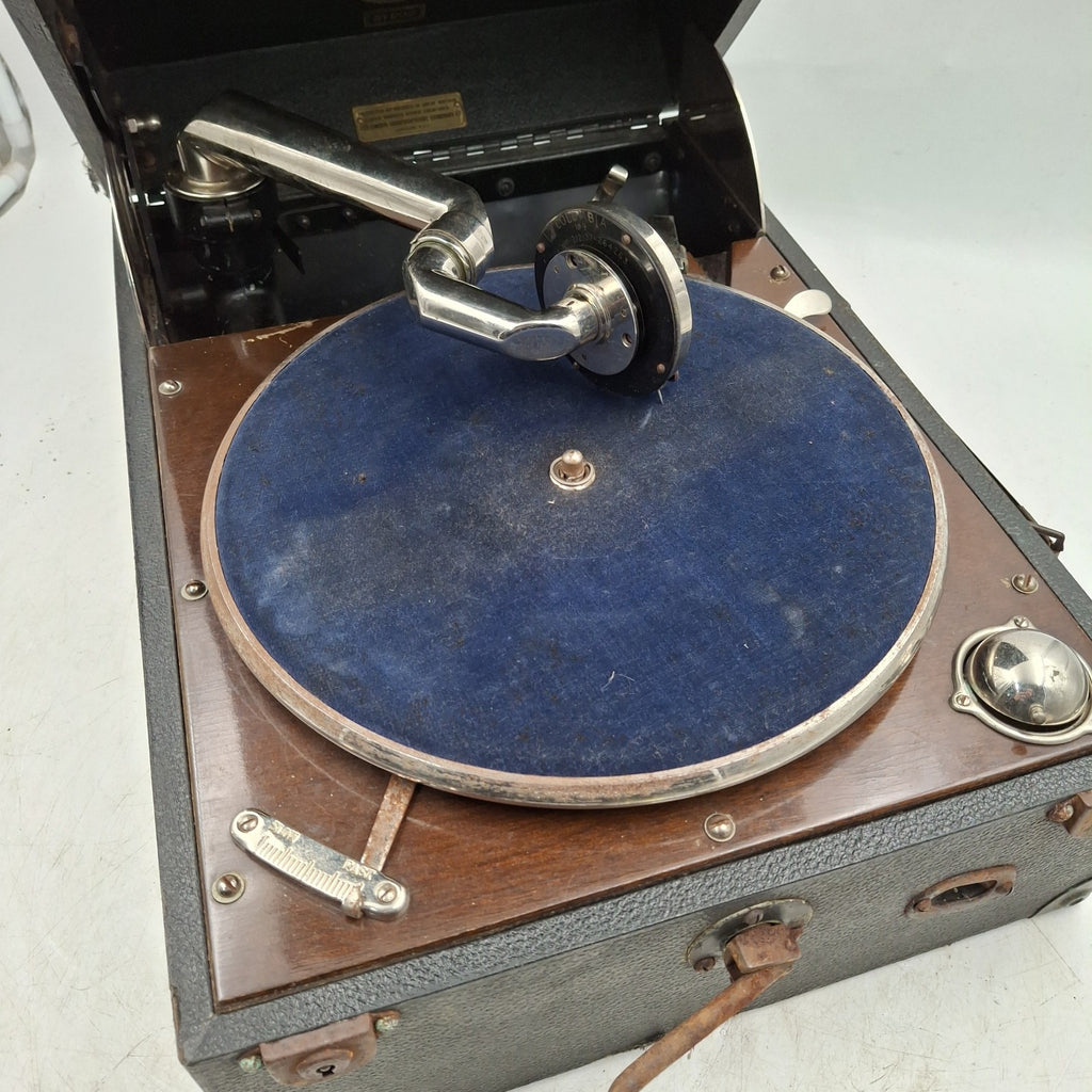 Columbia 202 Portable Wind-Up Gramophone | Vintage Antique 1920s | Used
