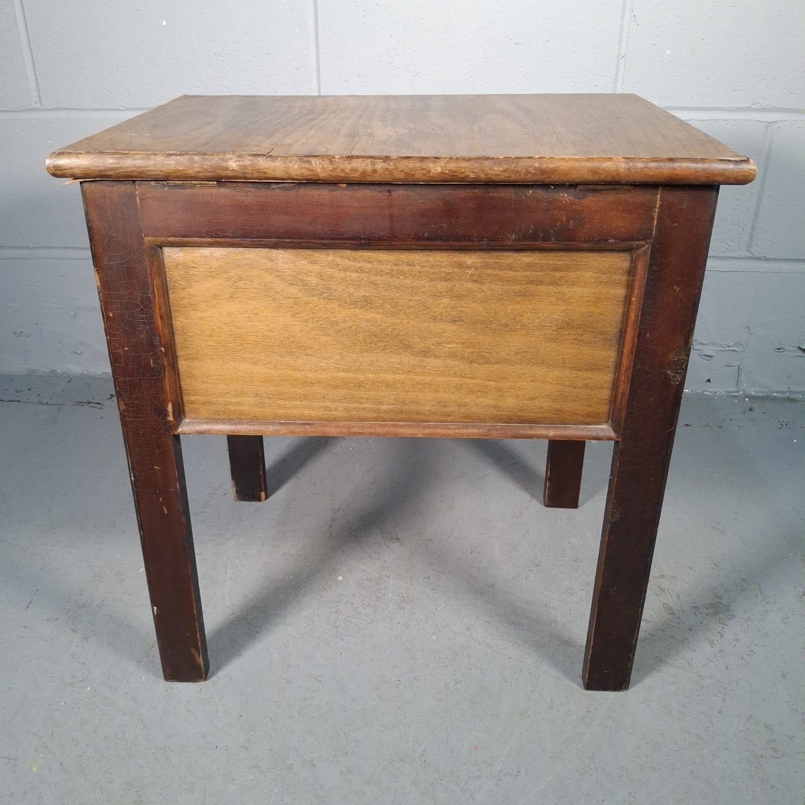 Vintage Oak Arts & Crafts / Art Deco Style Sewing Box Work Table | Used | Restoration Project