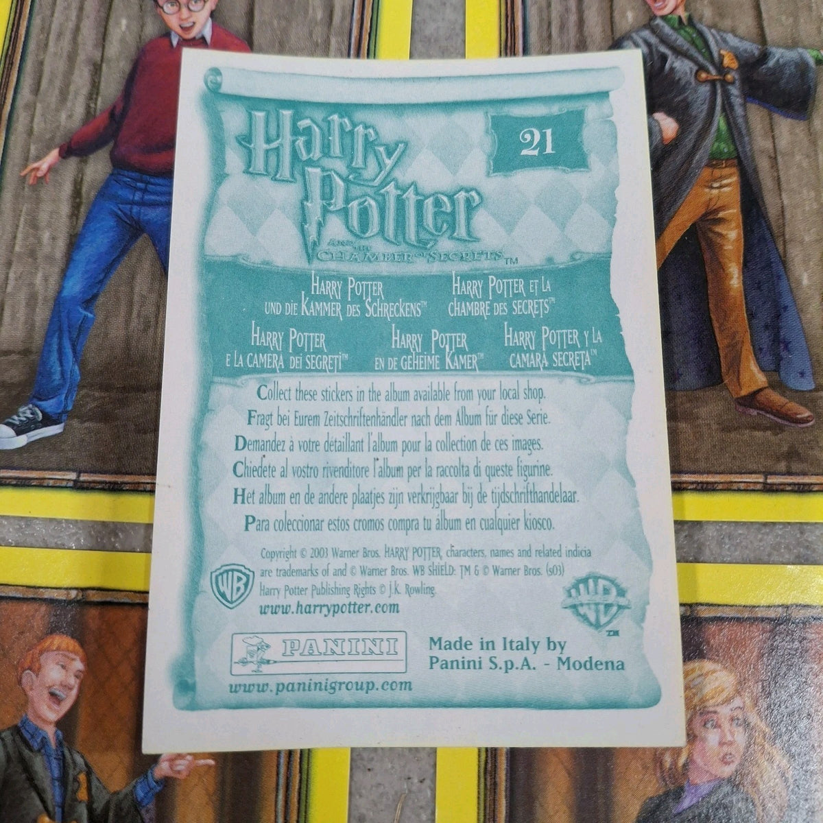 Harry Potter & the Chamber of Secrets - Panini 2003 - 378 Loose Stickers - Huge Bundle - Used