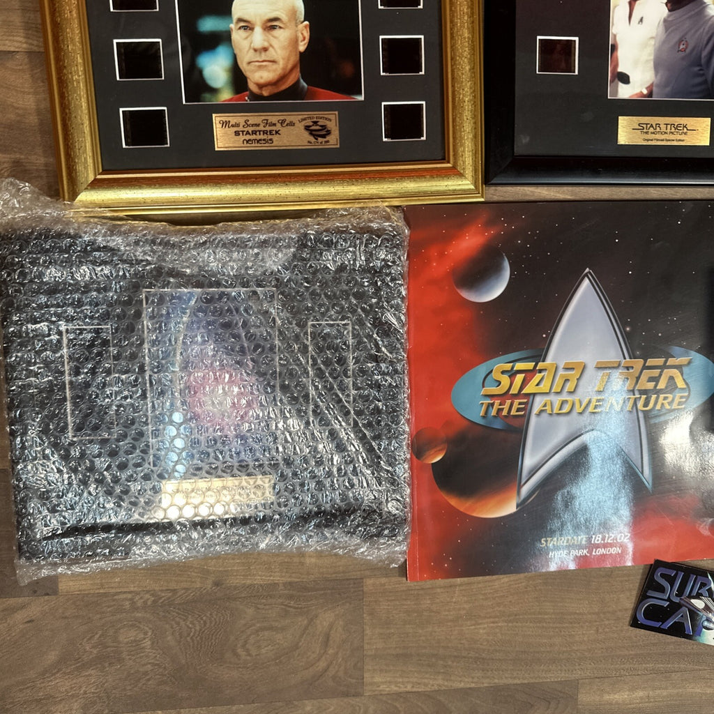 Star Trek Trading Cards Film Cells Framed Photos Etc Collectable Bundle