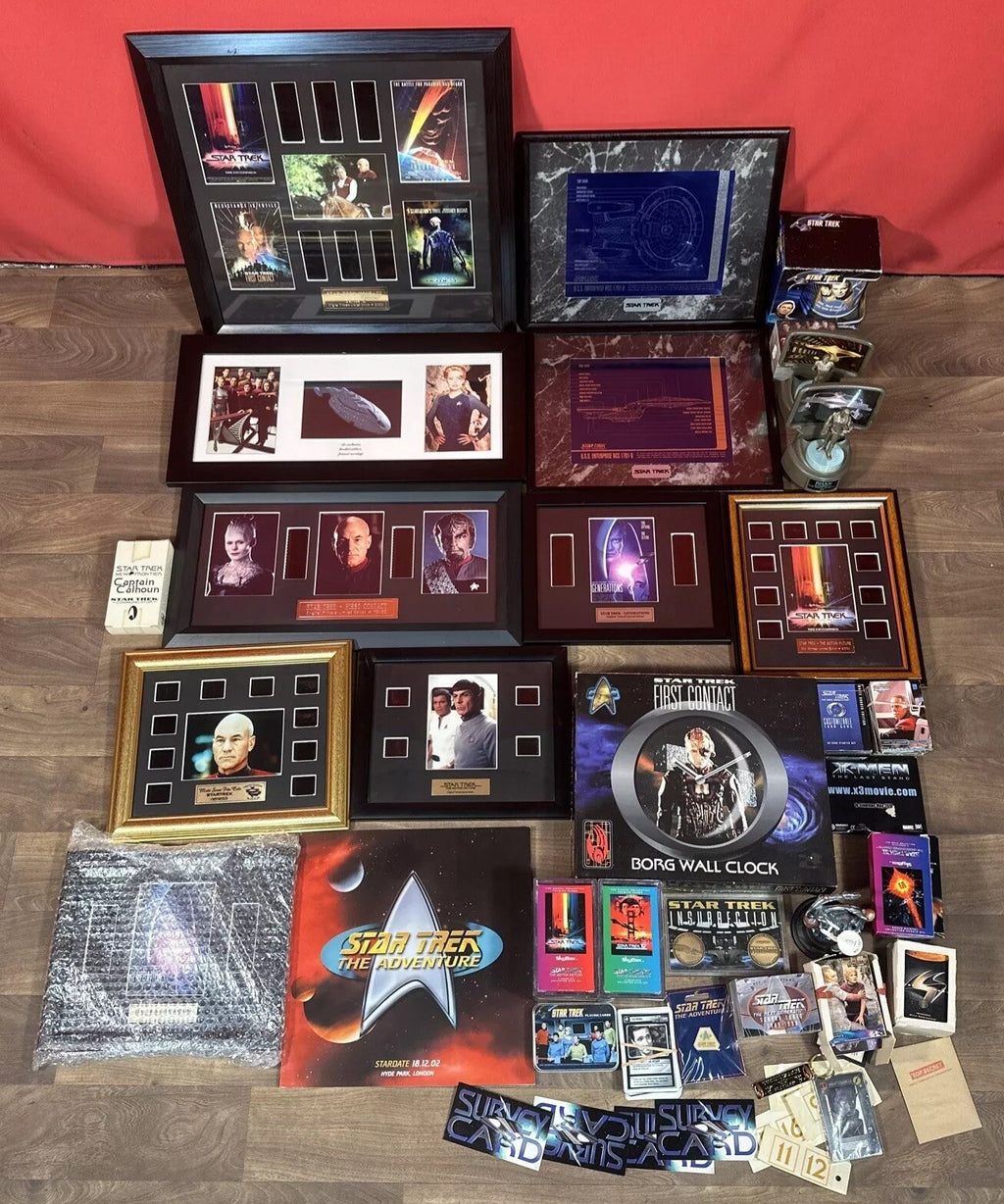 Star Trek Trading Cards Film Cells Framed Photos Etc Collectable Bundle