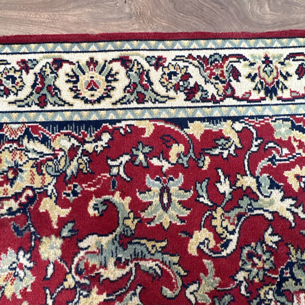 Louis de Poortere Kandahar Wool Rug - Red Traditional Persian Floral Design - 68x35" - Used