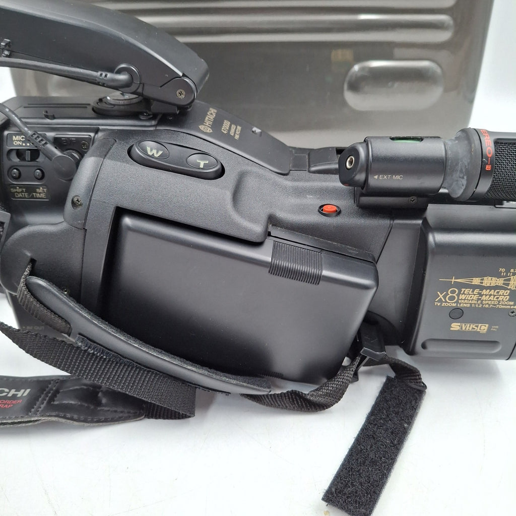 Hitachi VM-S83E S-VHS-C Camcorder with Stereo Mic, Battery, Hard Case & Manual - Used - Untested