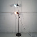 Adjustable Twin Spot Light Floor Standing Lamp Black Retro