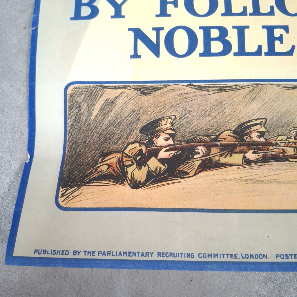 Very Rare Original 1915 WW1 British Propaganda Recruitment Poster Single Men