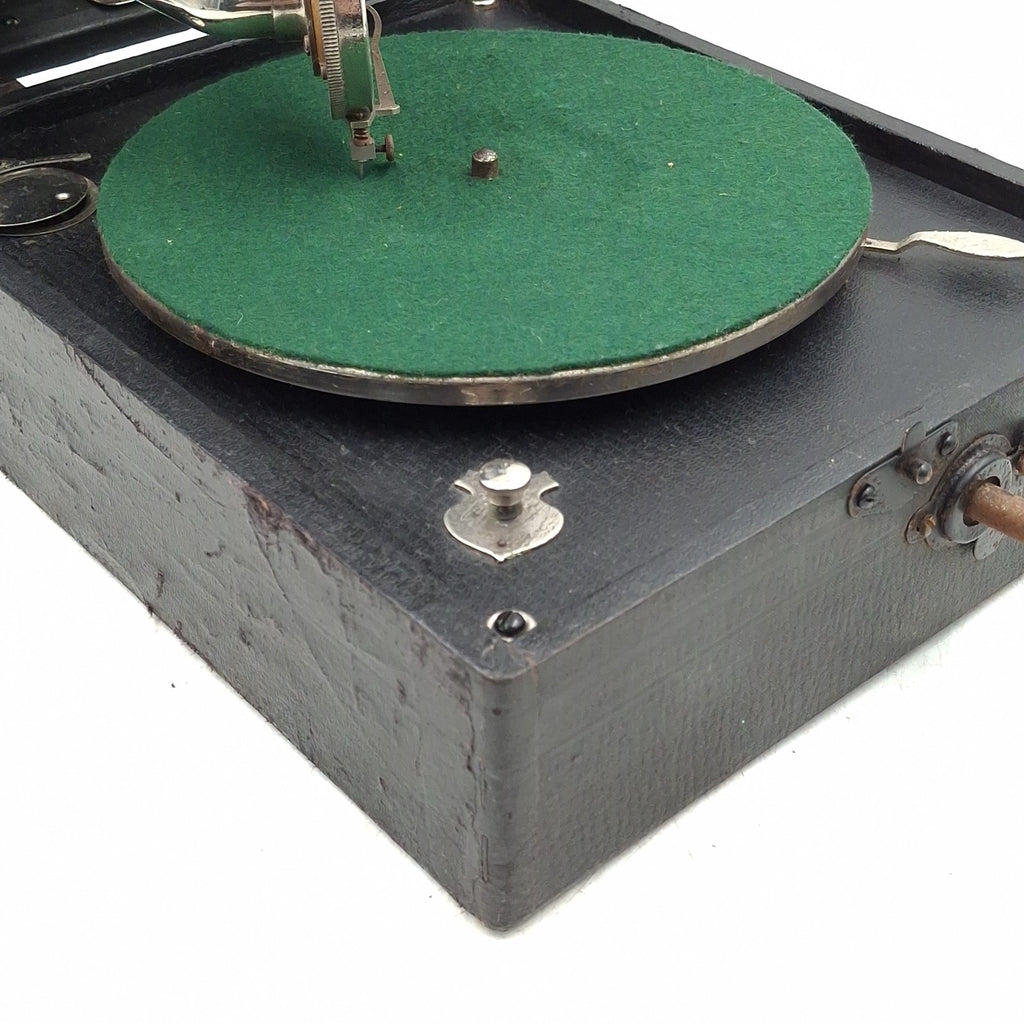 Decca Junior Portable Gramophone | 1920s | Leather Case | Hand Crank | 78 RPM | Used