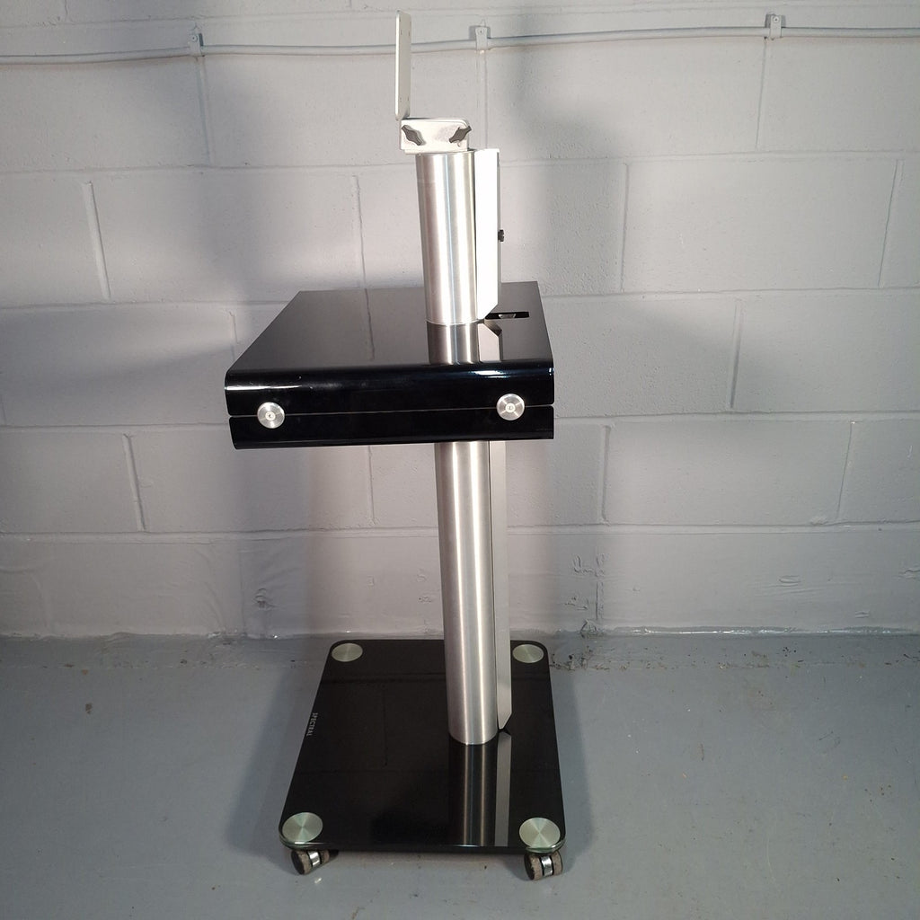 Spectral Designer TV Stand on Wheels | Glass Shelves | Black | Used | Pre-Owned