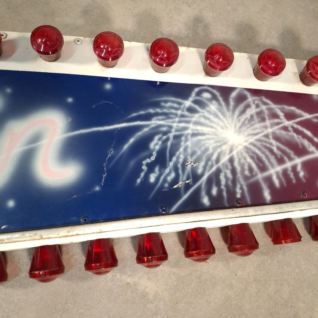 Vintage Fairground “Slots of Fun” Illuminated Lightbox Panel | Arcade Sign | 145cm | Used