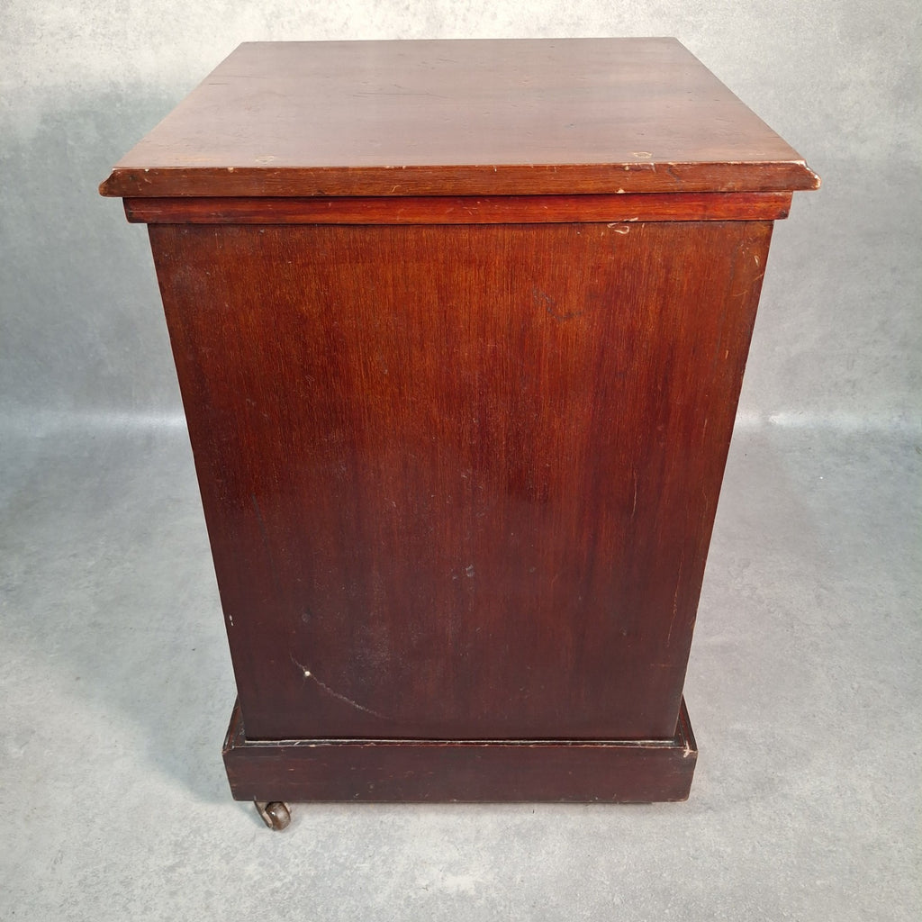 Antique 10” 78rpm Gramophone Record Cabinet on Castors Shellac Disc Storage Unit