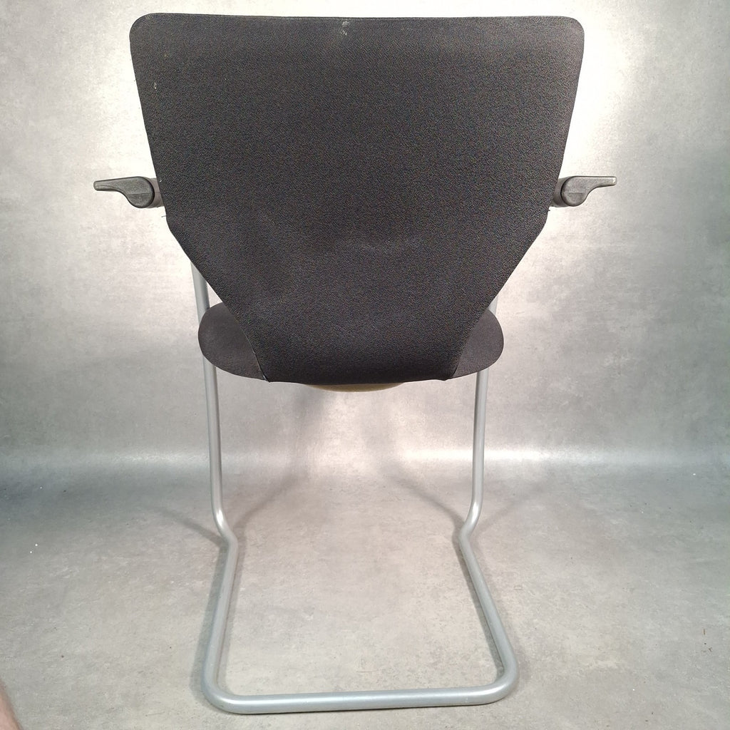 Orangebox X10-CA Cantilever Chair Black Fabric Office/Meeting Chair – UK Made