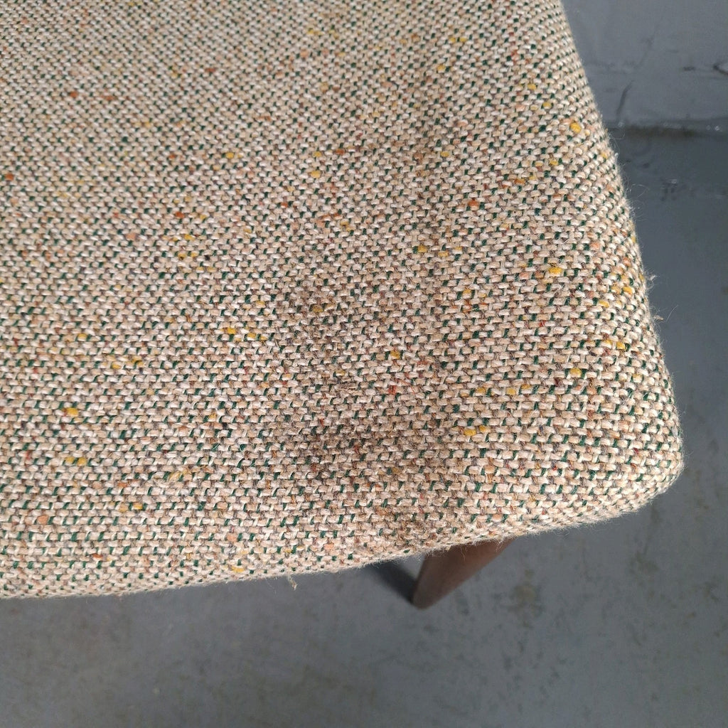 Vintage Mid-Century Modern Dining Chair | Teak-Tone Frame & Woven Seat | Used