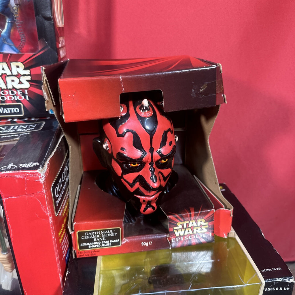 Star Wars Episode 1 Boxed Toys Job Lot | Hasbro 1999 | Talking Banks, Figures & More | Used