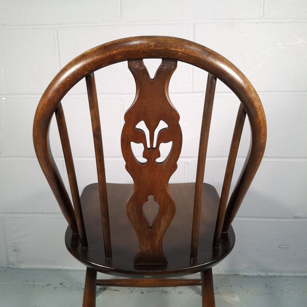 Ercol Blue Label Fleur De Lys Windsor Dining Kitchen Farmhouse Rustic Chair Prop