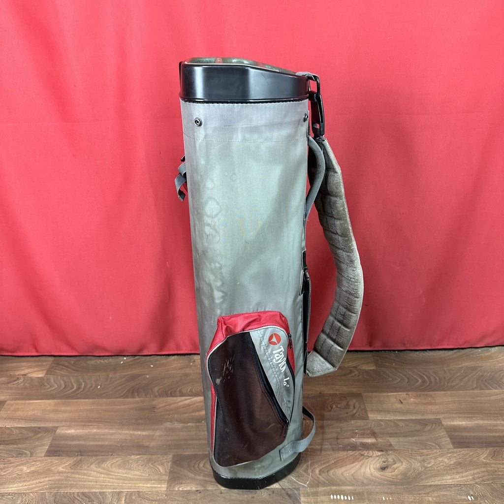TaylorMade Golf Cart Bag - Grey & Red - 4-Way Shaft-Shield Divider - 1990s Vintage - Used
