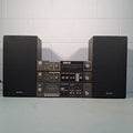 Sanyo Hi-Fi System 222 Tuner Amp Cassette Deck & Speakers — Cassette Deck Faulty