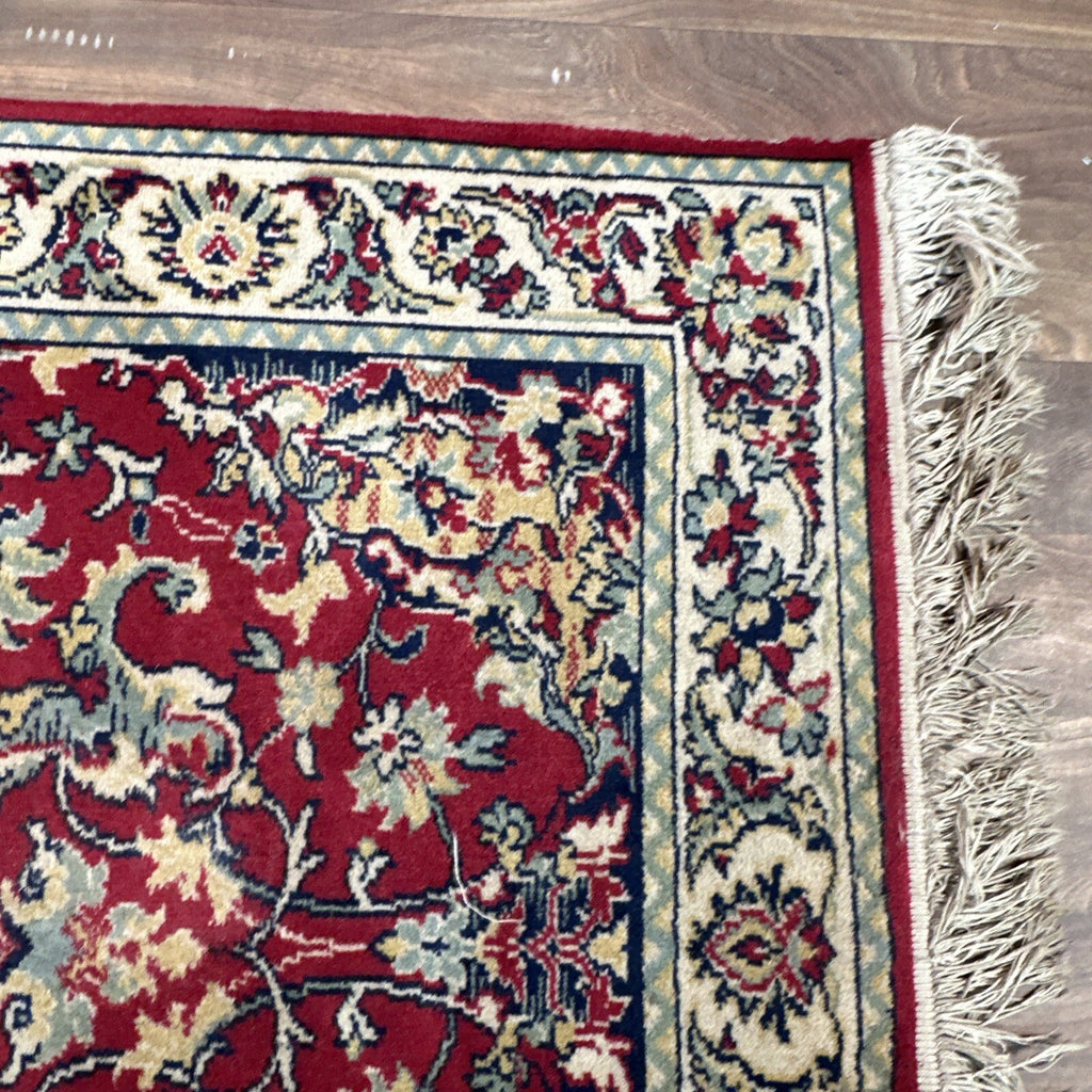 Louis de Poortere Kandahar Wool Rug - Red Traditional Persian Floral Design - 68x35" - Used