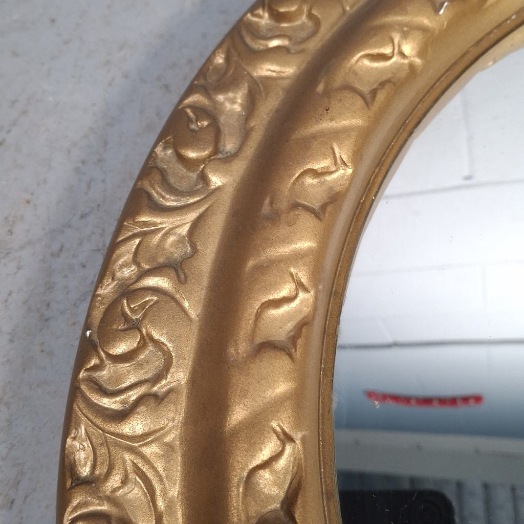 Vintage Shellcraft Convex Wall Mirror | Ornate Frame | 40cm | Made in England
