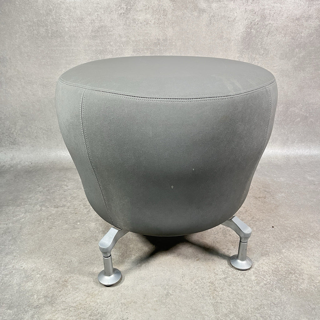 Orangebox POINT-S Soft Seating Ottoman | Grey Fabric | Aluminium Legs | 2012 | Used | UK Made