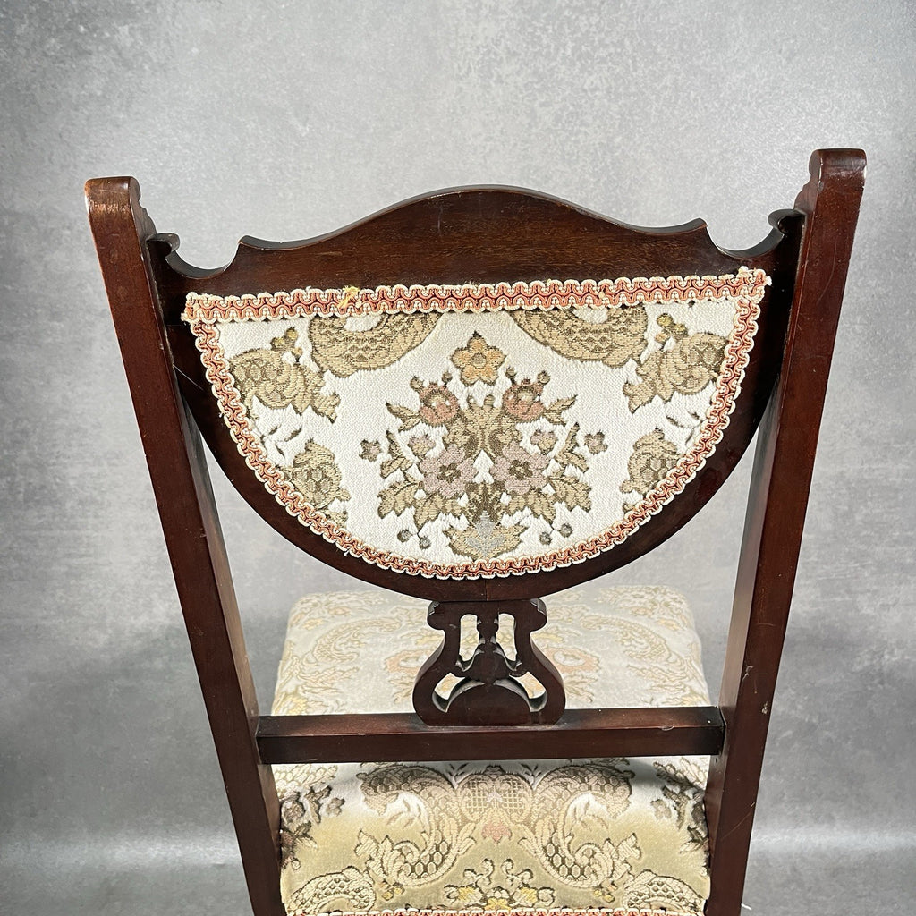 Edwardian Inlaid Mahogany Dining Chair Satinwood Fan Motif Detail c1900 Antique