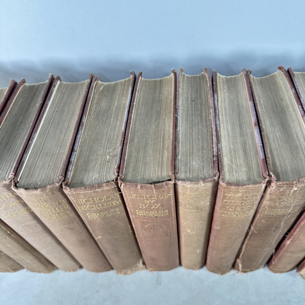 Book Set Charles Dickens 17 Volumes 1914 Chapman & Hall Antique Vintage