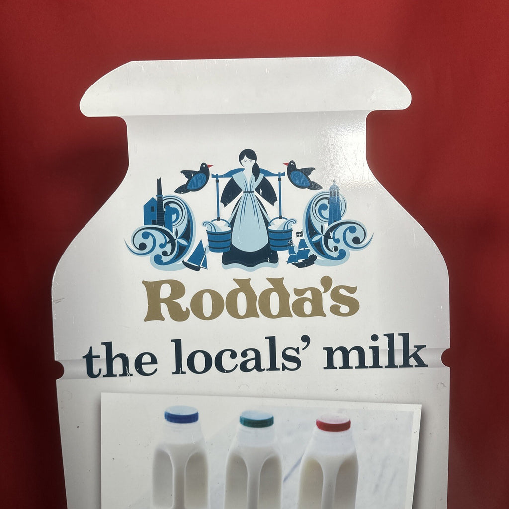 Rodda’s Party Cream Teas Milk Churn Shaped Sign Flexi Advertisement 88x42cm