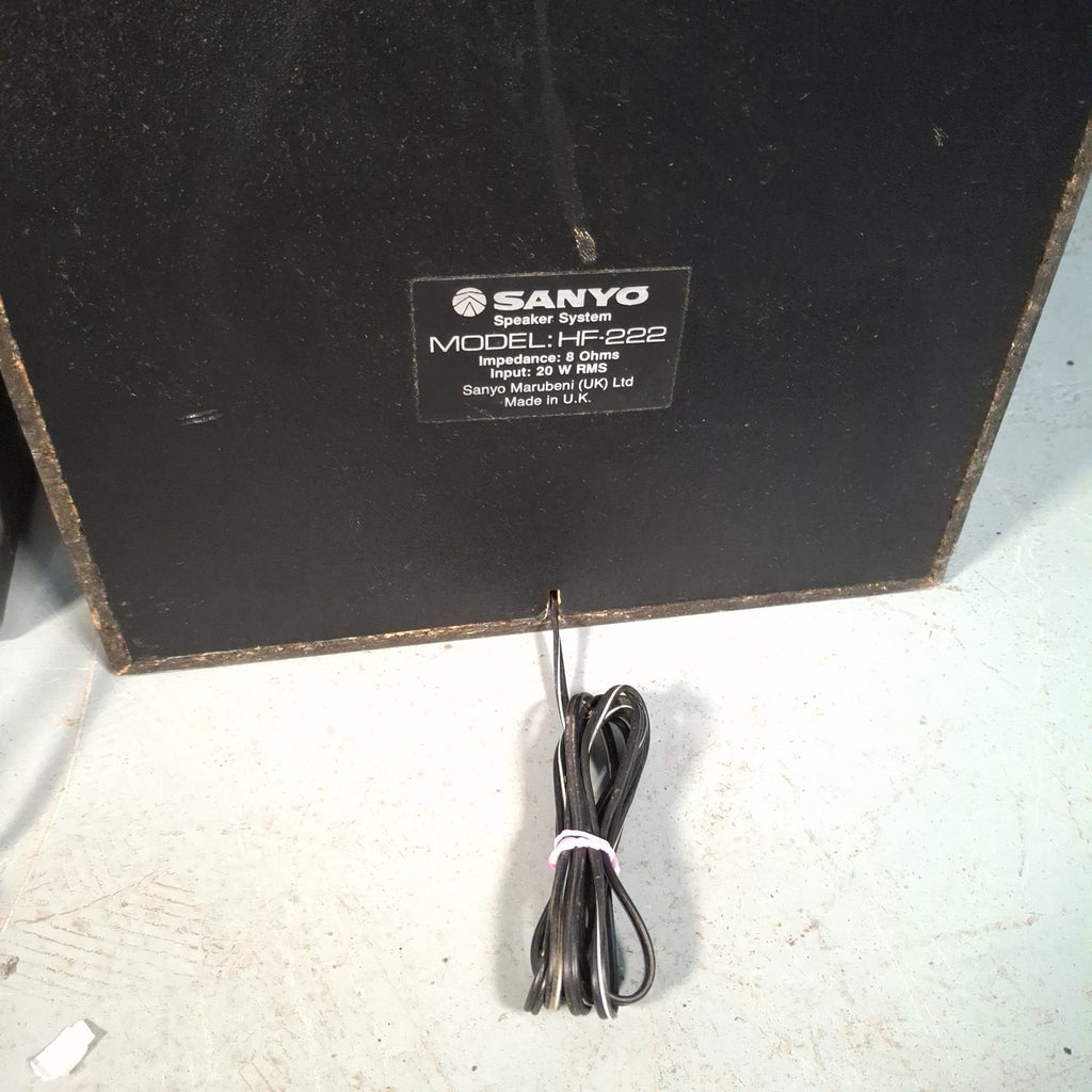 Sanyo Hi-Fi System 222 Tuner Amp Cassette Deck & Speakers — Cassette Deck Faulty