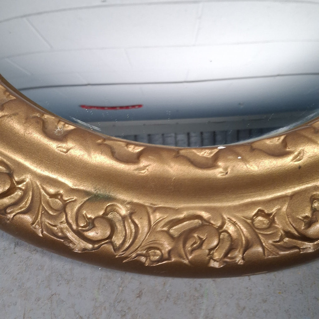 Vintage Shellcraft Convex Wall Mirror | Ornate Frame | 40cm | Made in England