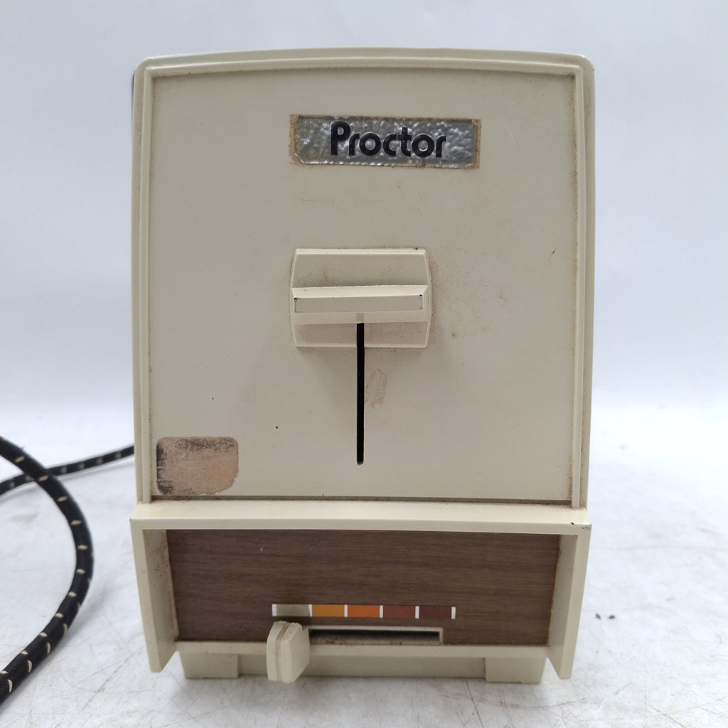 Proctor TJ3 Series 47F 2-Slice Toaster - Vintage Chrome & Cream - Made in USA - 220-240V - Pre-Owned