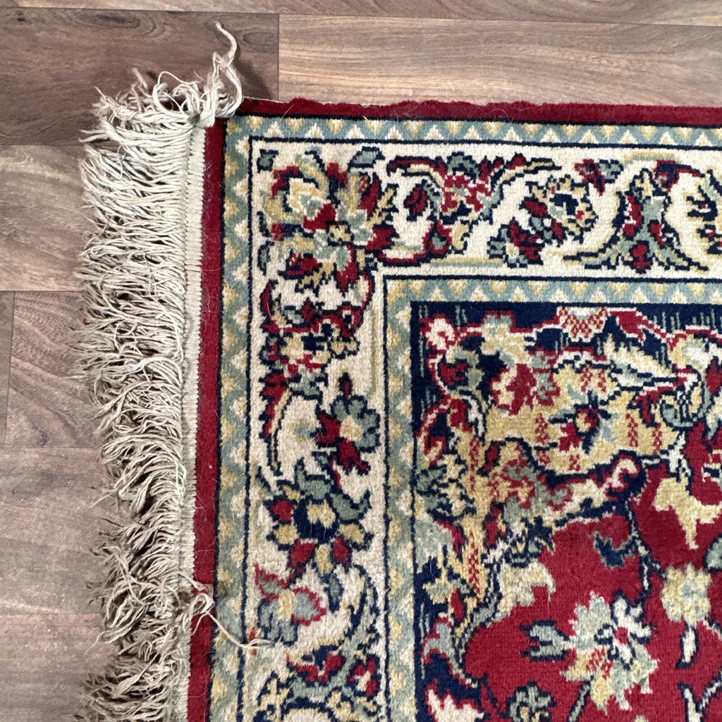 Louis de Poortere Kandahar Wool Rug - Red Traditional Persian Floral Design - 68x35" - Used