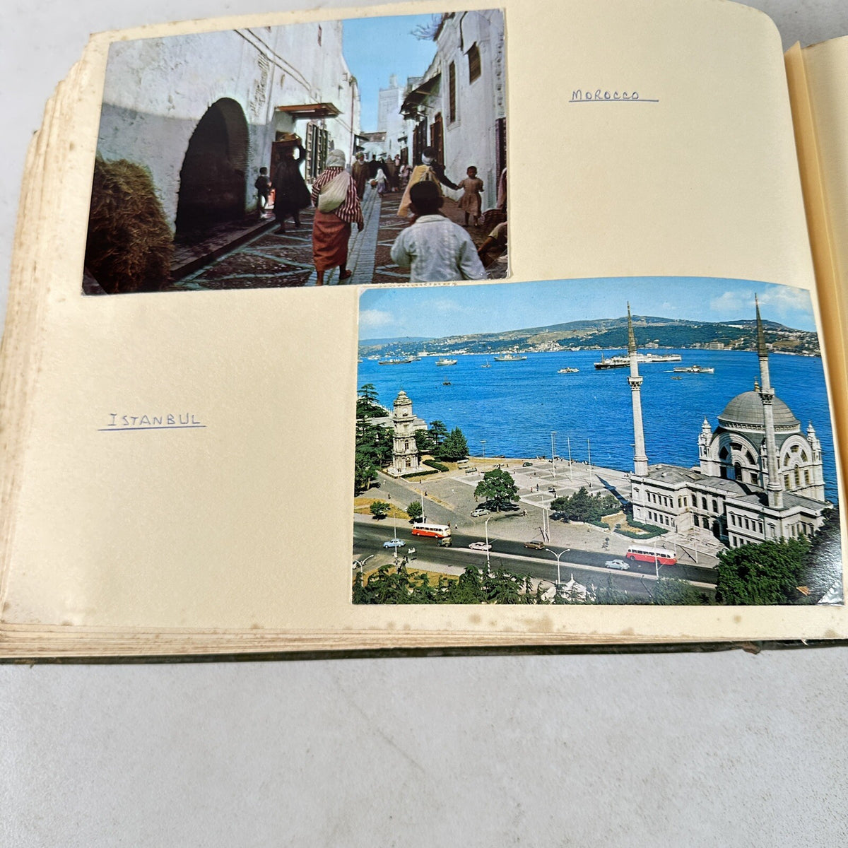 Vintage Postcard Album - 340+ Postcards - Europe & UK - 1950s-1970s - Handwritten Annotations - Used