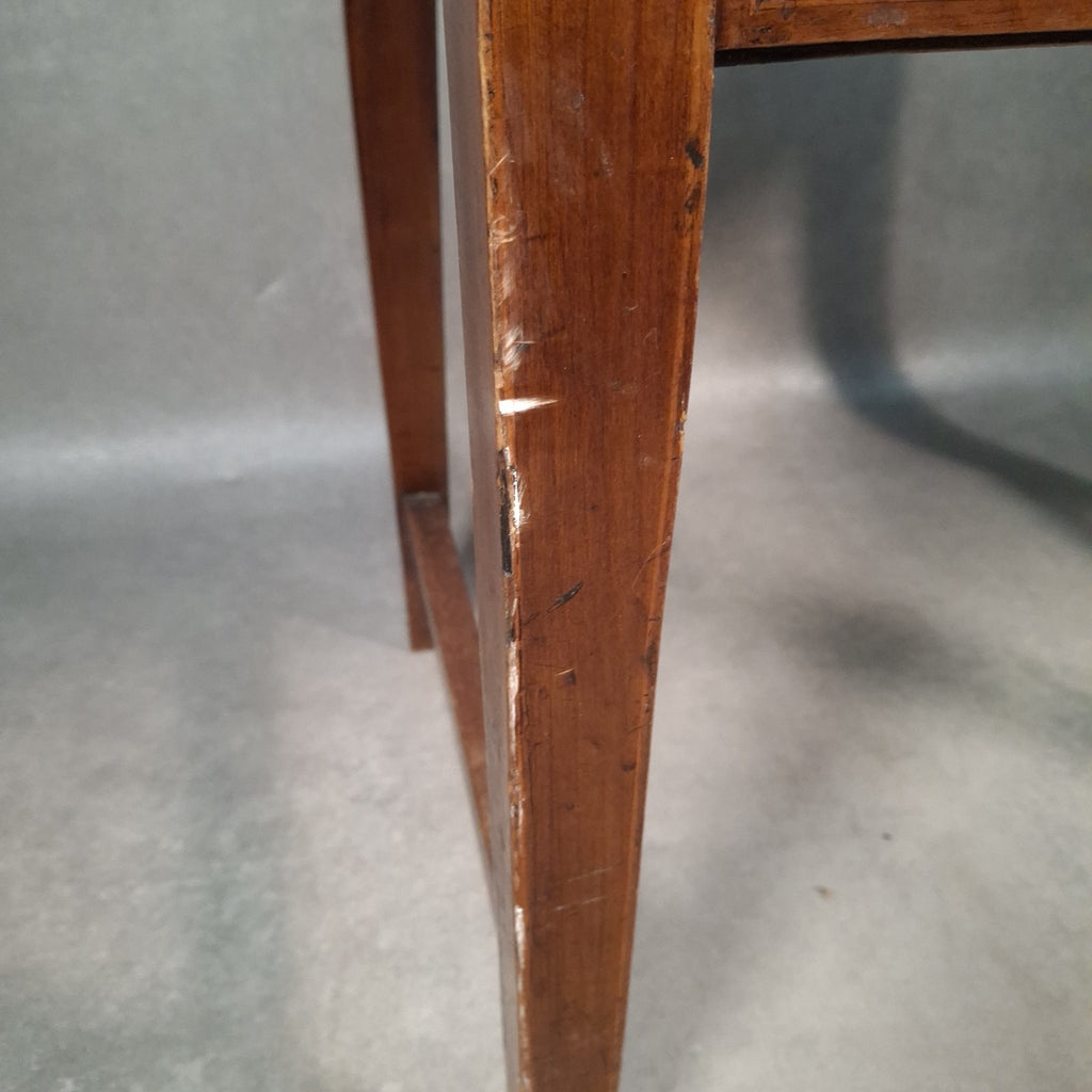 Piano Vanity Table Stool Wooden with Storage Upholstered Seat Mid Century