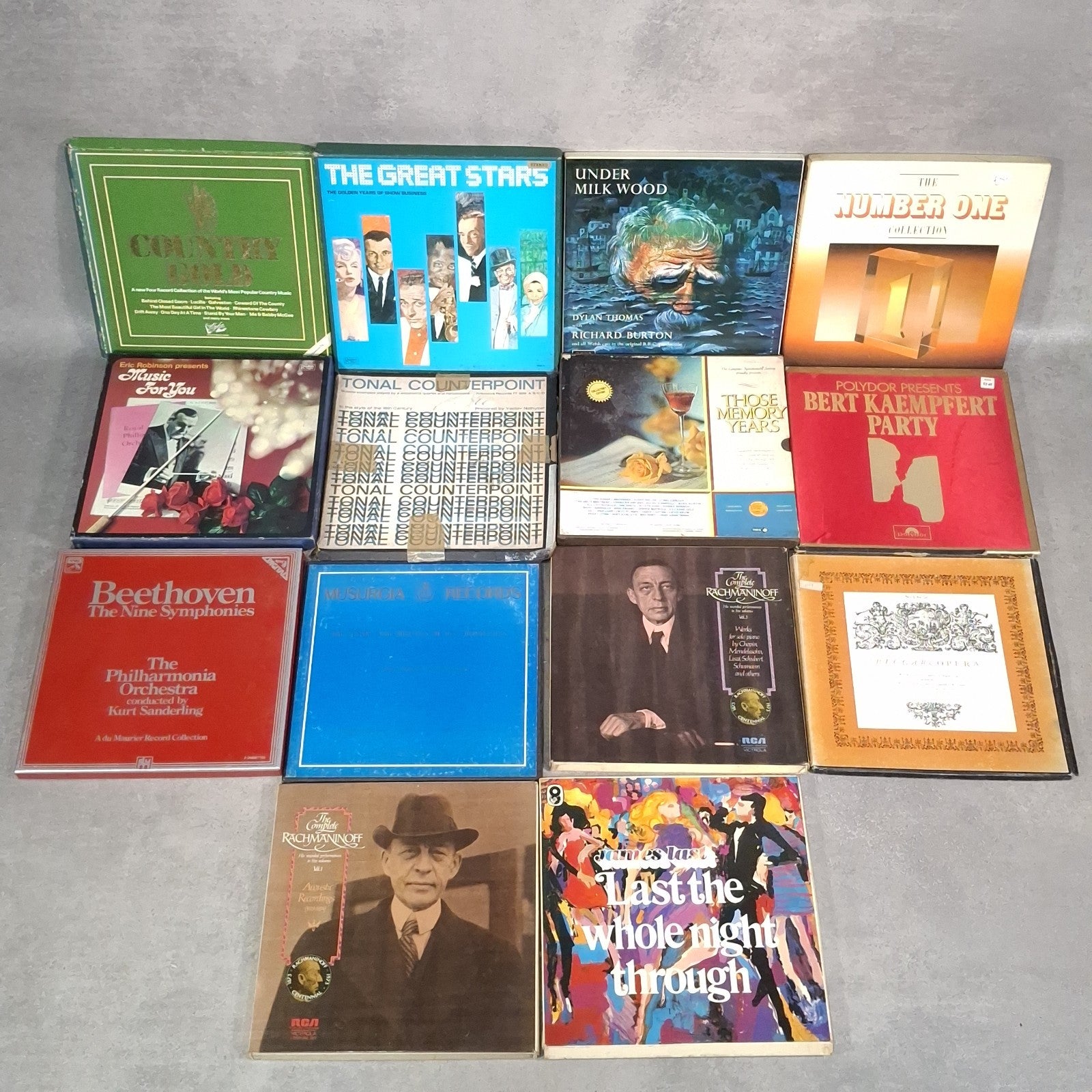 14x Vintage Vinyl LP Boxset Bundle Classical Jazz Spoken Word Job Lot Beethoven