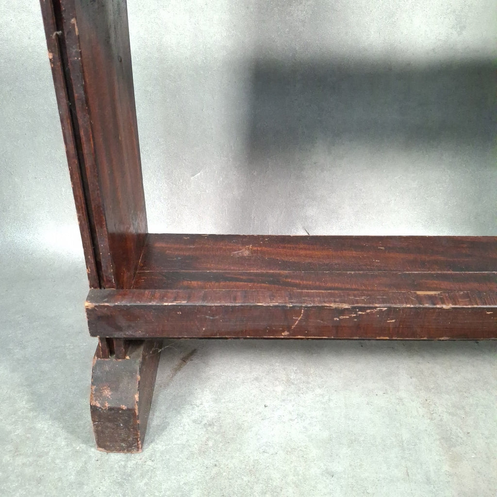 Vintage Handmade Pine Bookshelf | 1940s Utility Era | Rustic Shelving Unit | Used