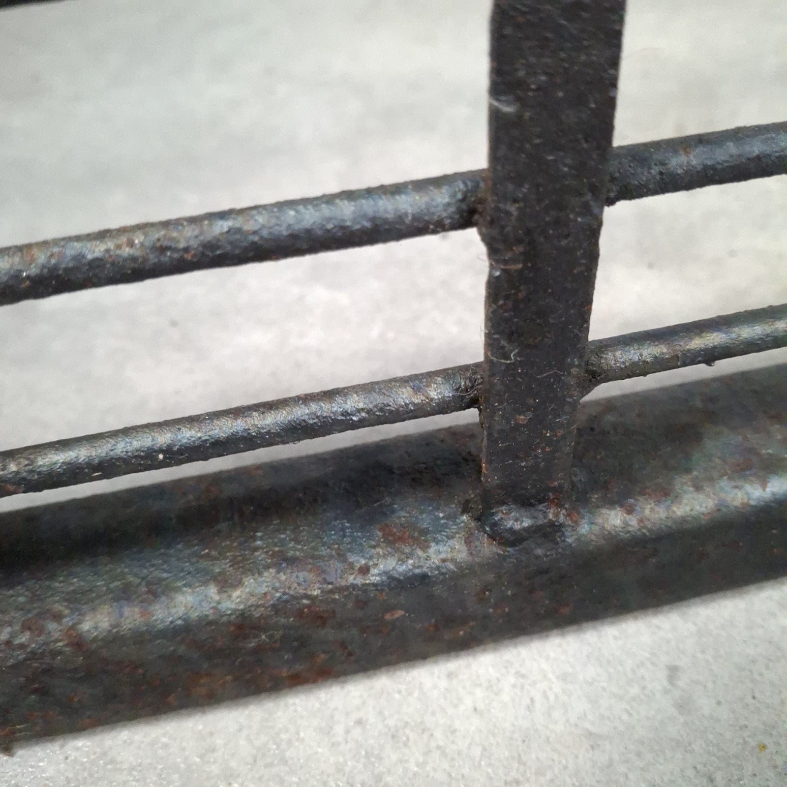 Vintage Black Metal Fireplace Fender | Hearth Kerb Guard | Wrought Iron Style | Used