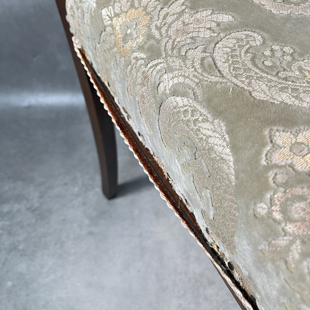 Bedroom Chair Edwardian Inlaid Mahogany Satinwood Fan Motif Detail c1900 Antique