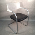 Vitra Visavis Visasoft Chair by Antonio Citterio Black Leather Modernist Design